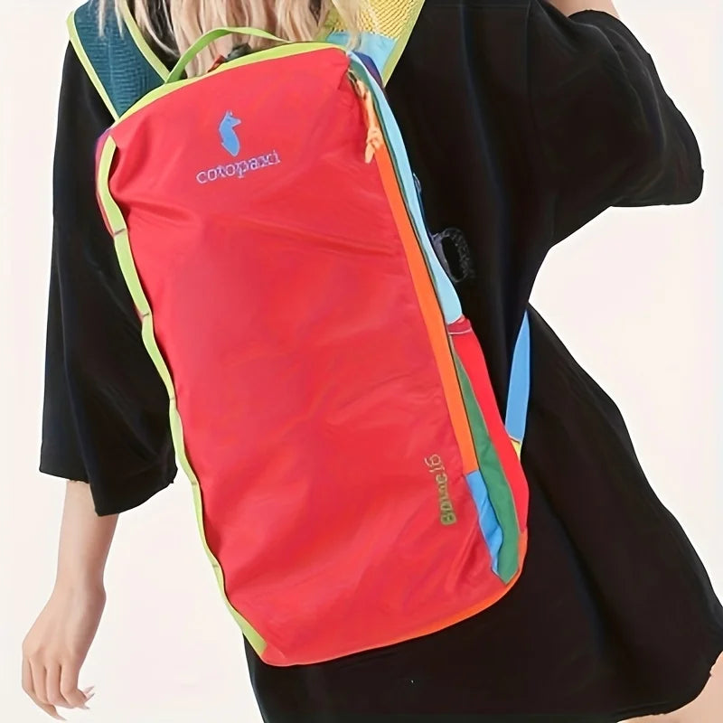 Women's Lightweight Outdoor Sports Backpack Large Capacity Travel Hiking Mountain Climbing Bag Camel Dopaamine Daypack