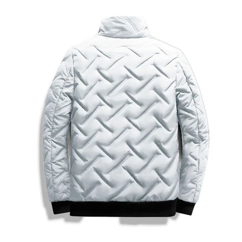 Men Parkas Solid Color Stand Collar Quilting Lightweight Mens Jacket Autumn Winter Casual Outerwear Business Coat Men MY1013