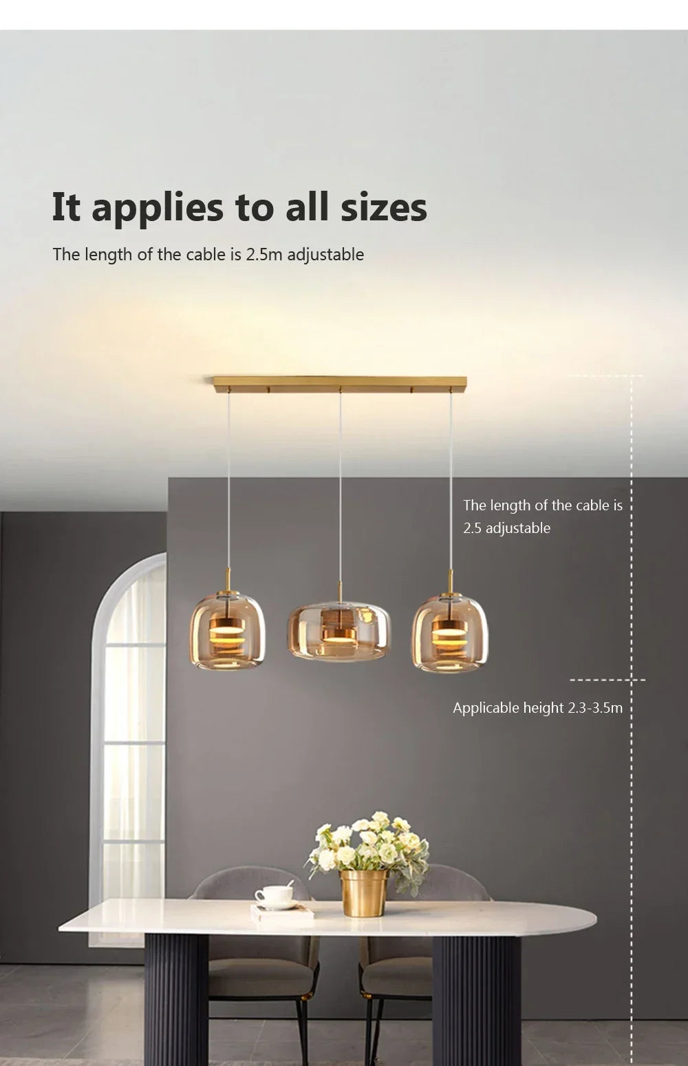 Modern Glass Pendant Light luxury Deco Nordic Led Hanging Light Fixtures  Modern Luminaire Suspension lamp