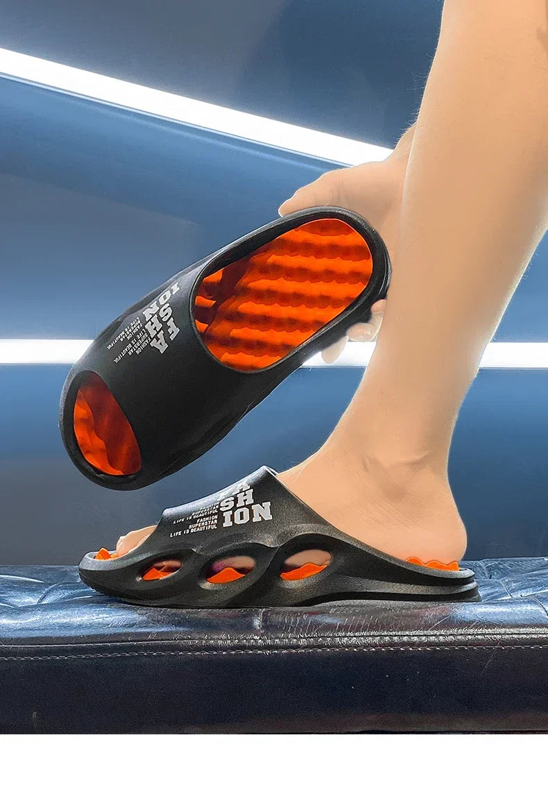Men's Slippers Massage Slippers EVA Lightweight Beach Casual Shoes Indoor Soft Sole Slippers Platform Outdoor Men Sandals