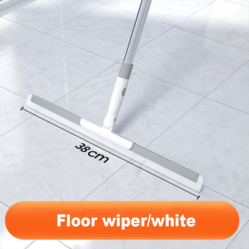 Portable Retractable Scraper Mop for Deep Cleaning Without Leaving Marks Replaceable Rubber Strips for Bathroom Kitchen Etc
