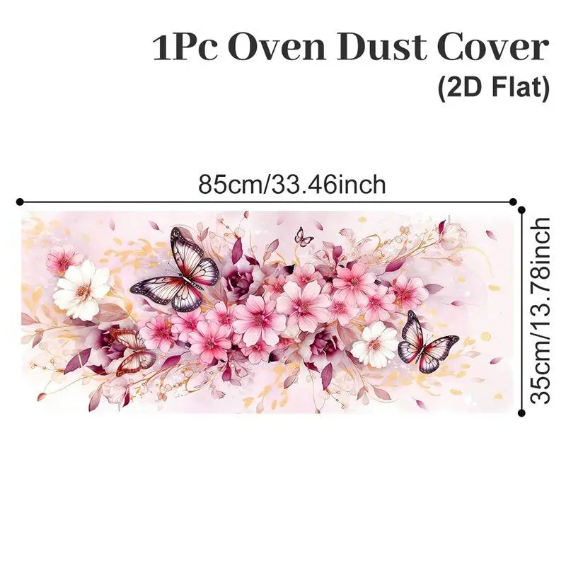 Microwave Oven Dust Cover 85x35cm Waterproof Oil Proof Stain Repellent Kitchen Countertop Appliance Protector