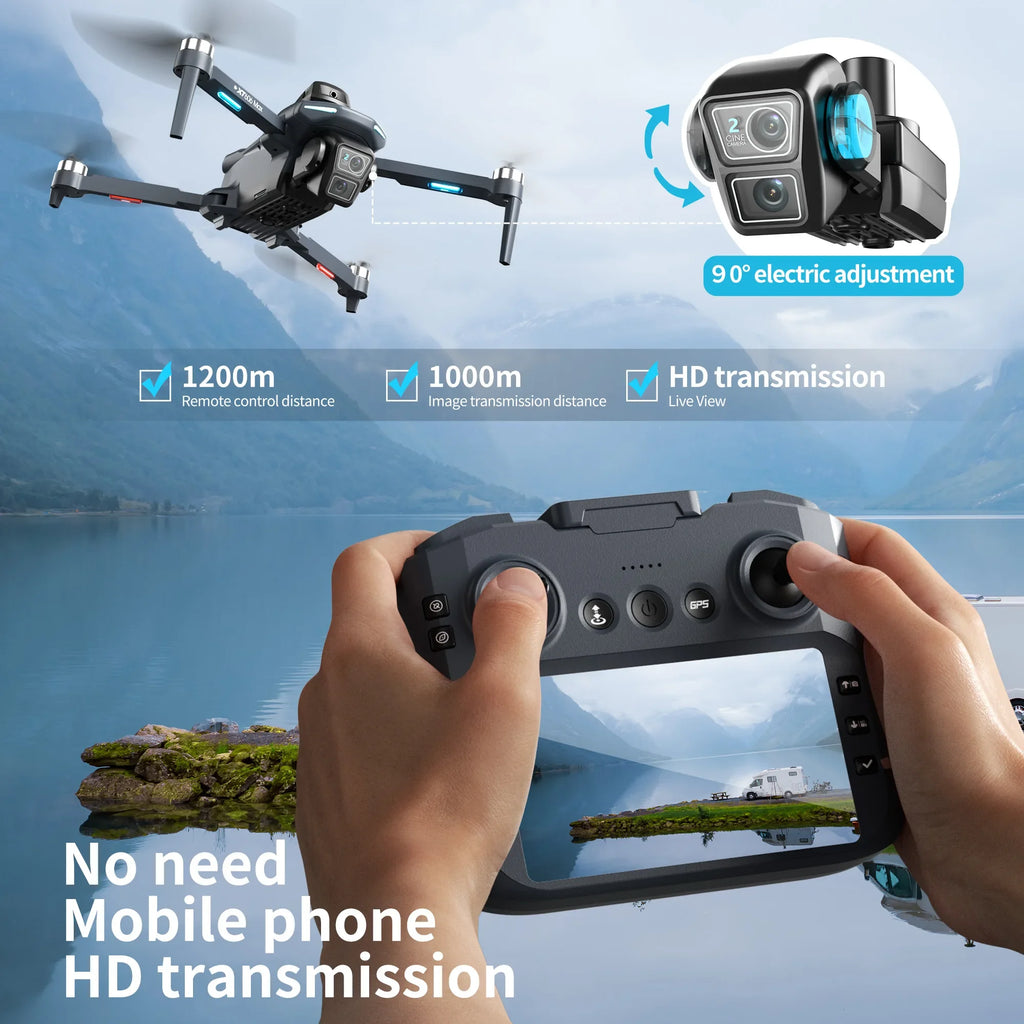 Original XT606 MAX GPS Drone 4k Professional 8K HD Camera FPV Wish Screen Drone 360° Obstacle Avoidance Quadcopter Toys Dron