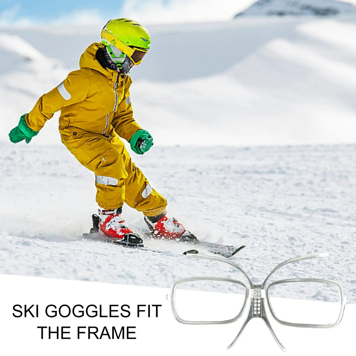 Ski Goggle Lens Insert Adjustable Optical Adapter Frame For Snowboard Goggles, Glasses Wearers, Secure Fit Over Eyeglasses