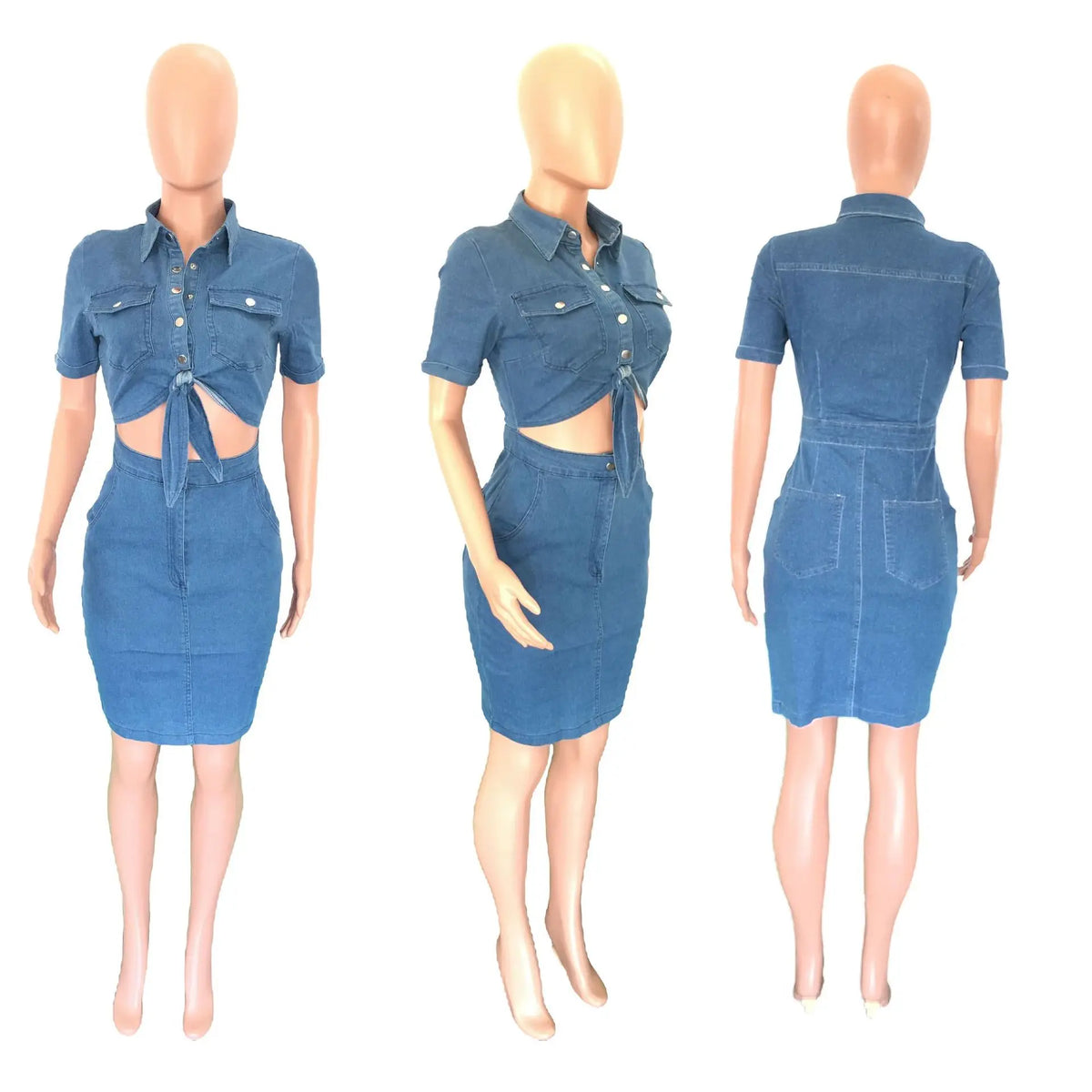 Bodycon Dress Women Denim Dresses Mom Jeans Short Sleeve Mim High Waist Vestidos Sexy Streetwear Elegant Y2k Party Club 2025