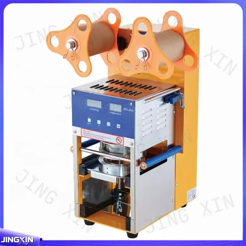 Commercial Plastic Cup Sealing Machine for Bubble Tea 95 90 75 70mm Semi-automatic Sealer