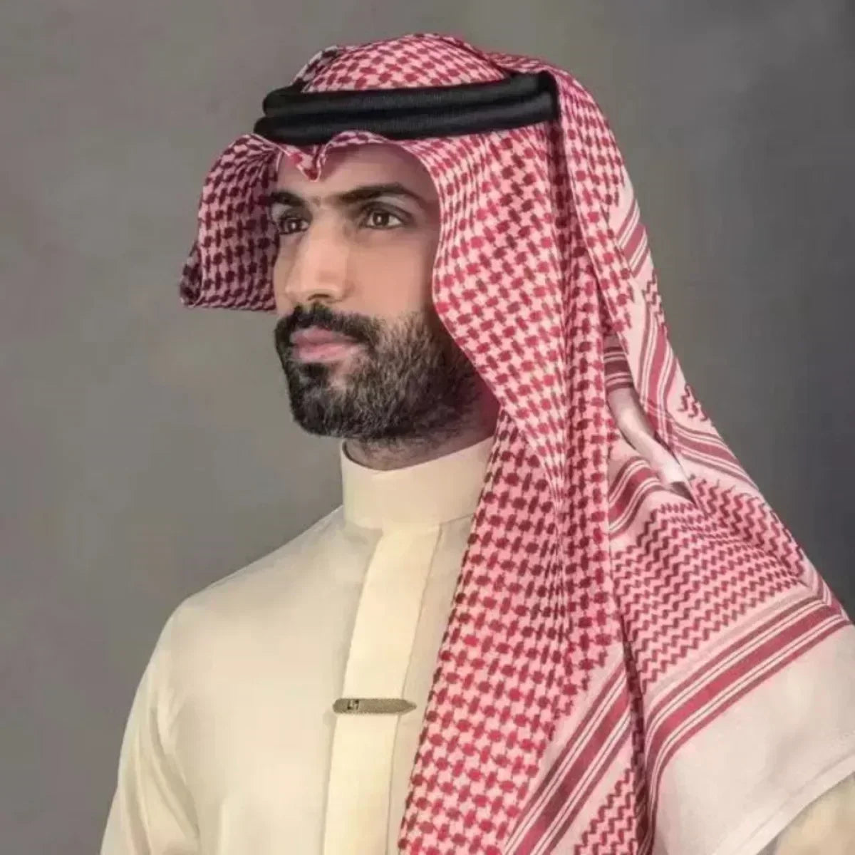 Arab Shemagh Muslim Keffiyeh Head Wrap Tactical Desert Head Neck Scarf Military Shawl Arabic Scarf Headwear with Agal Rope