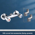 Durable Metal Out Water Inlet Valve Double Control Hot and Cold Double Shower Faucet Valve Wall Mounted Diverter Valve
