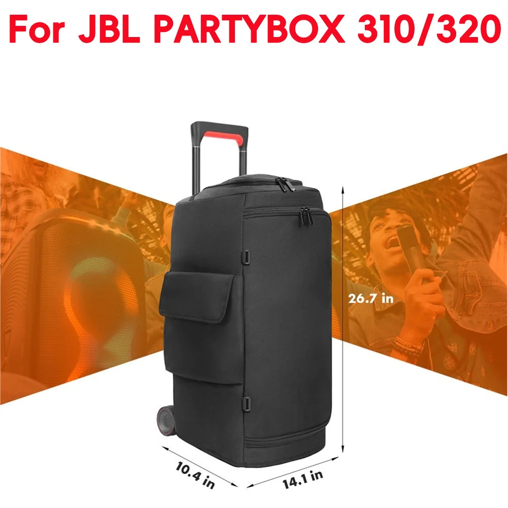 Portable Speaker Dust Case with Mic Pocket For JBL PARTYBOX 520 Speaker Storage Bag Party Speaker Carry Case Double-Sided Cover