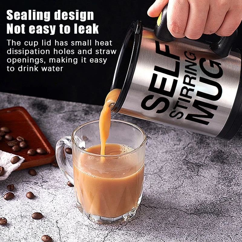 ★★★Stainless Steel Electric Mixing Cup Automatic Self Stirring Mug 400ml, Coffee Milk Drink Mug Blender