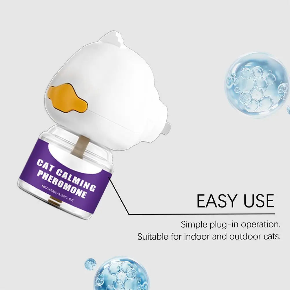 Pheromone Diffuser for Cats Pet Emotional Soothing Device Electric Plug-In Relieve Anxiety Reduce Scratching Calming Spray