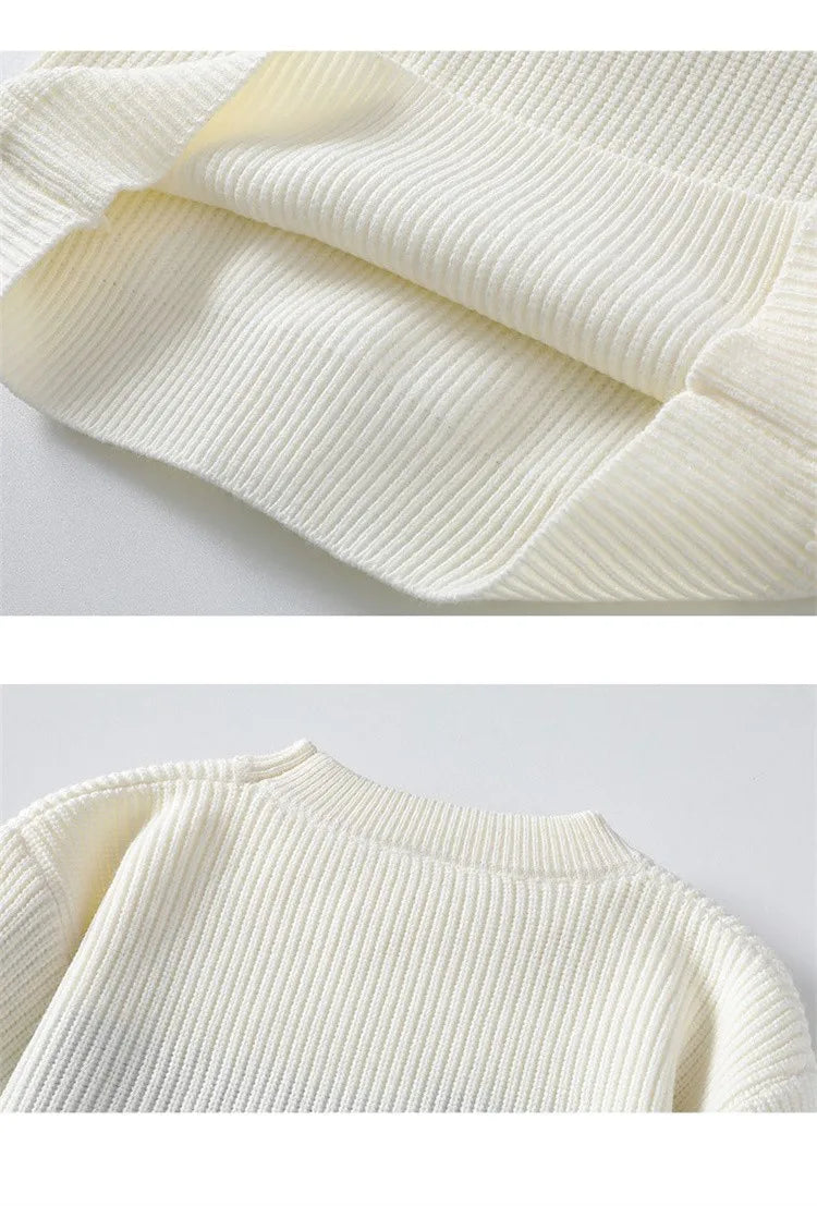 2025 Men's Sweater Fashion Pattern Autumn/Winter Knitted Sweater Fashion High Street Pullover Outdoor Loose Warm Thick