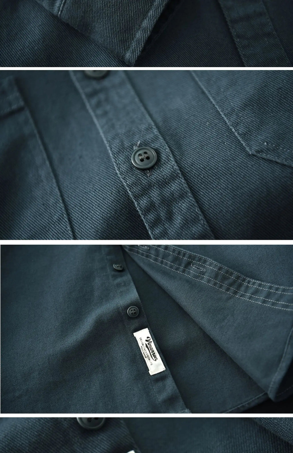 Vintage washed May khaki shirt men's long sleeve base lapel cotton loose casual cargo shirt