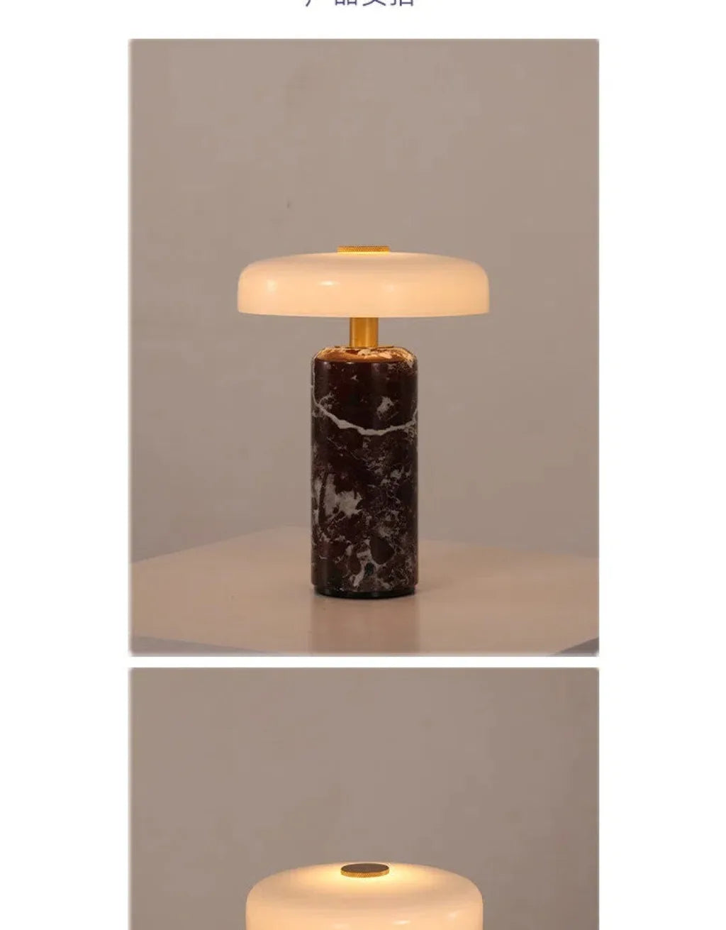 Table Lamps Luxury Glass 110V/220V Marble USB Lighting Rechargable Space Mood Light Table Light Bedroom Living Room Decoration