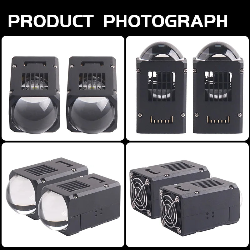 XTG M18 1.8 Inch Bi LED Projector Lens 120W High Brightness LED Headlight Module 6000K High Low Beam EV Car Retrofit Accessories