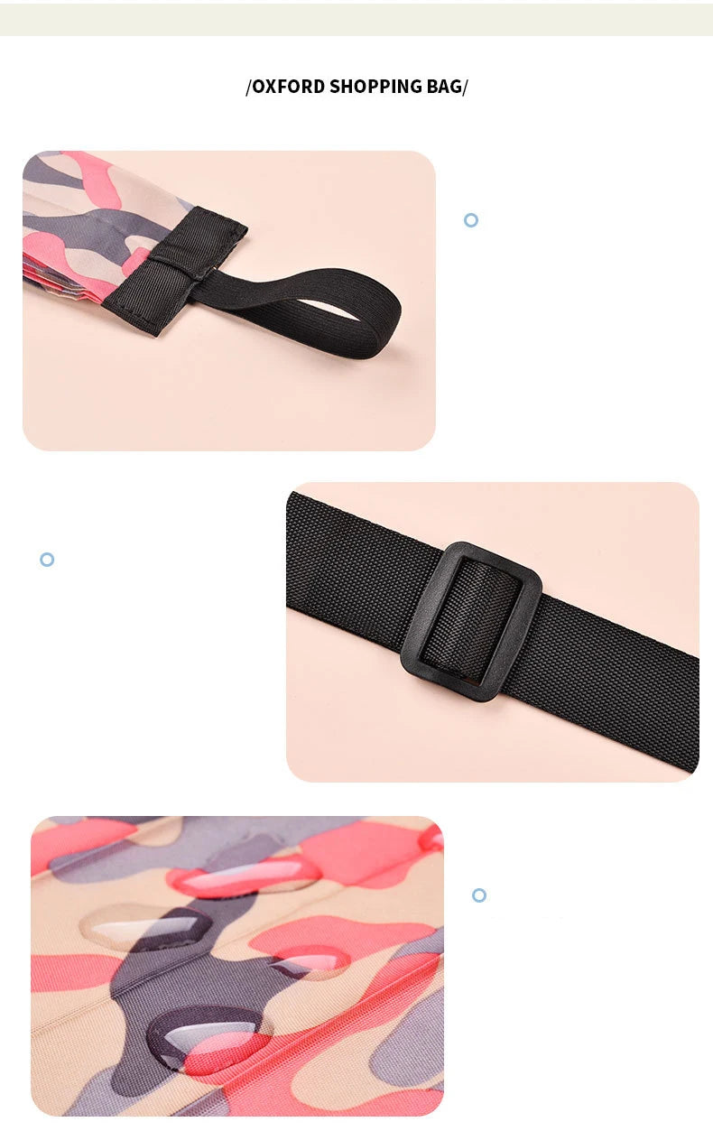 Portable Shopping Bag Large Capacity Foldable Storage Shoulder Bag Travel Handbags With Handle Outdoor EDC Camp Beach Bag
