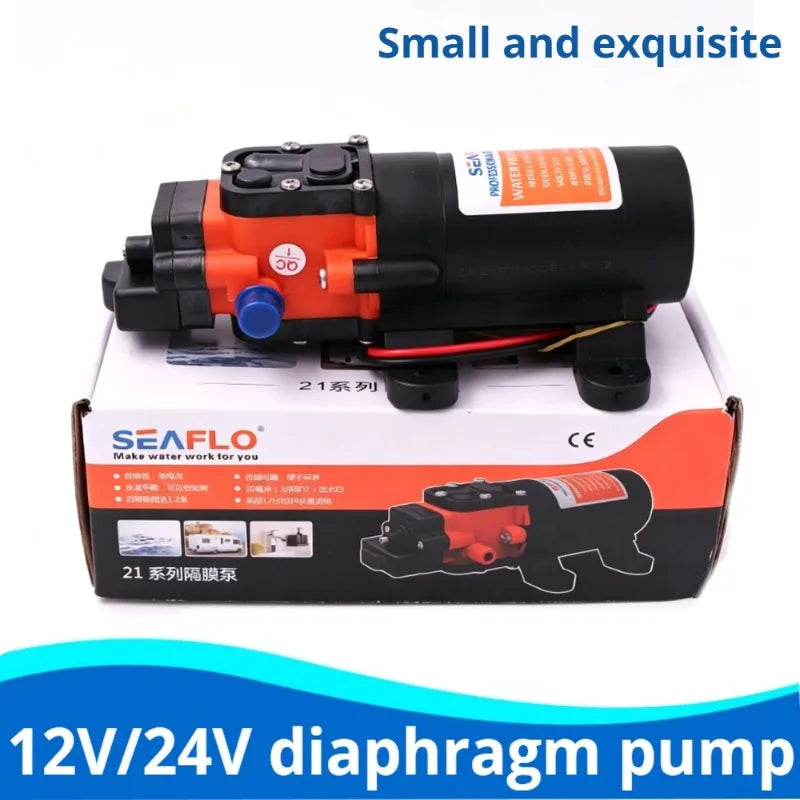 12V 24V DC Diaphragm Water Pump Self Priming Automatic Pressure Pump RV Caravan Boat Yacht Marine Battery Powered Water Transfer