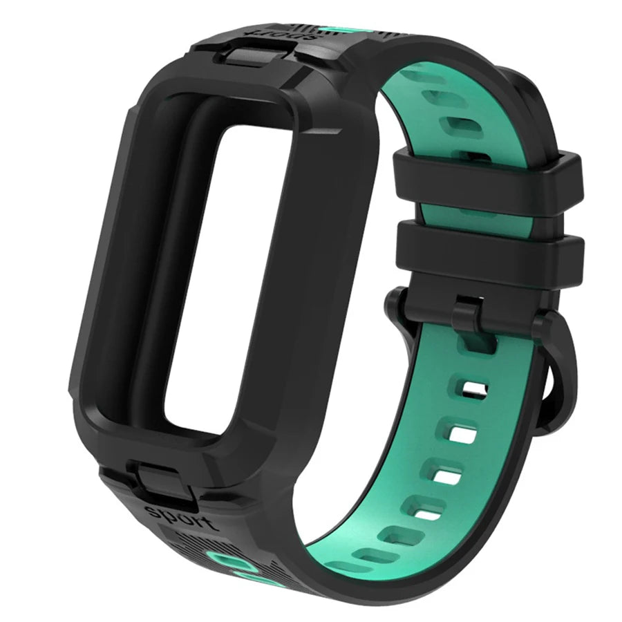 Case+Silicone Strap For Xiaomi Smart Mi Band 9 8 Active Accessories Sports Integrated Bracelet Correa+Cover For Redmi Band 3 2