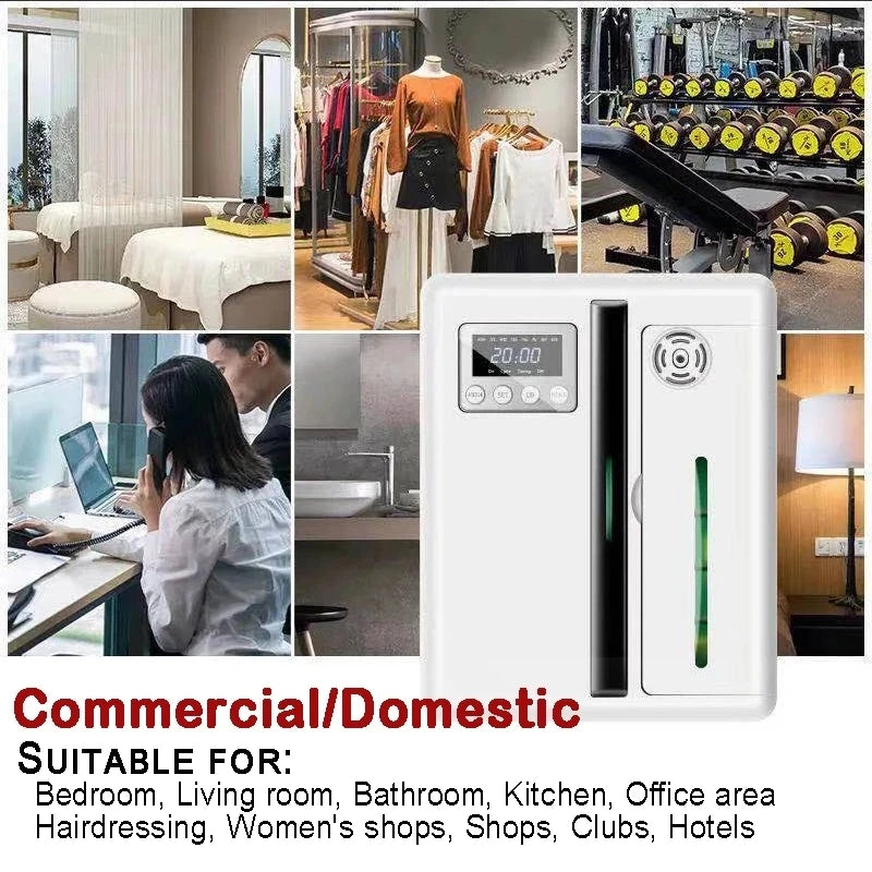 Bluetooth Waterless Essential Oil Aroma Diffuser 200ml Timer Scent Unit Fragrance Air Scent Machine for Home Hotel Office 300m3