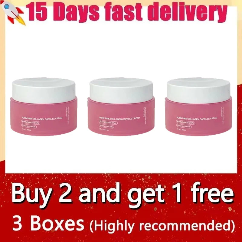 Korean Skincare 55g PDRN Pink Collagen Capsule Cream 5% Niacinamide Hydrolyzed Collagen Hydrating Glow Elasticity Care
