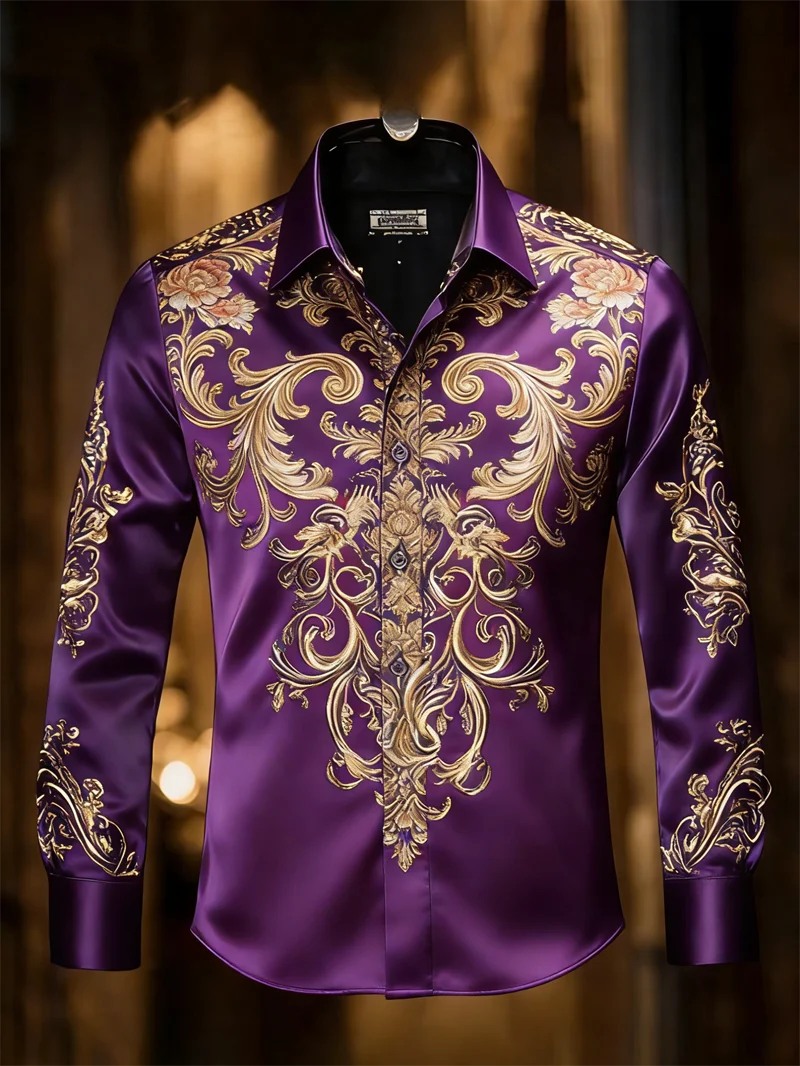 New 11 color men's 3D printed long sleeved shirt with high-quality and casual long sleeved collar top