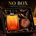 Men's Woody Citrus Perfume Set, Spray Cologne + Solid Perfume Balm, Long Lasting Royal Ebony Travel Fragrance Gift