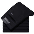 Wthinlee New Business Men's Jeans Casual Straight Stretch Fashion Classic Blue Black Work Denim Pant Trousers Male  Clothing