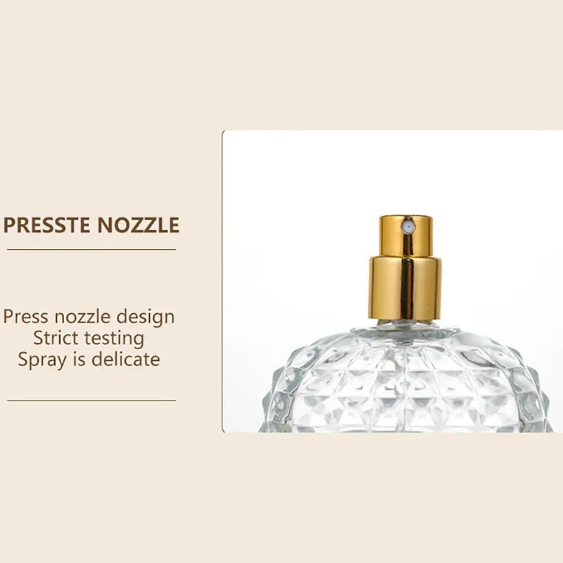 30/50ml Thick Clear Glass Fine Mist Spray Scent Aftershave Luxury Perfume Bottle Empty Atomizer Bottle Refillable Empty Atomizer