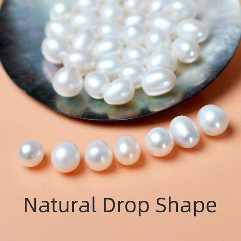 Natural Freshwater Drop Pearl Pendant Necklace 18K Gold Pure  Au750  Fine Jewelry Women Party Gift gold-plated Chain D364