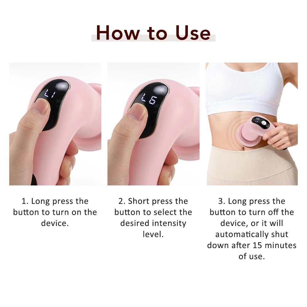 5 IN 1 Electric Fat Burner Body Slimming 6 Level Vibration Massage Anti Cellulite Portable Abdomen Massager Waist Leg Shaping