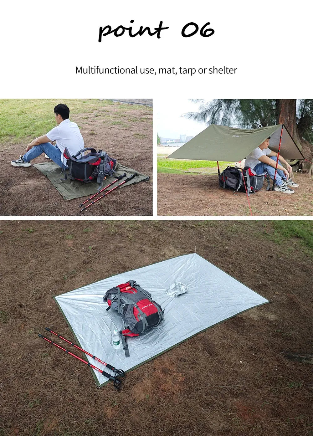 Airy 1 Mesh Tent Trekking Pole Tent Lightweight Solo Tent Camping Tarp Tent Hiking backpacking Single One Person Tent Shelter