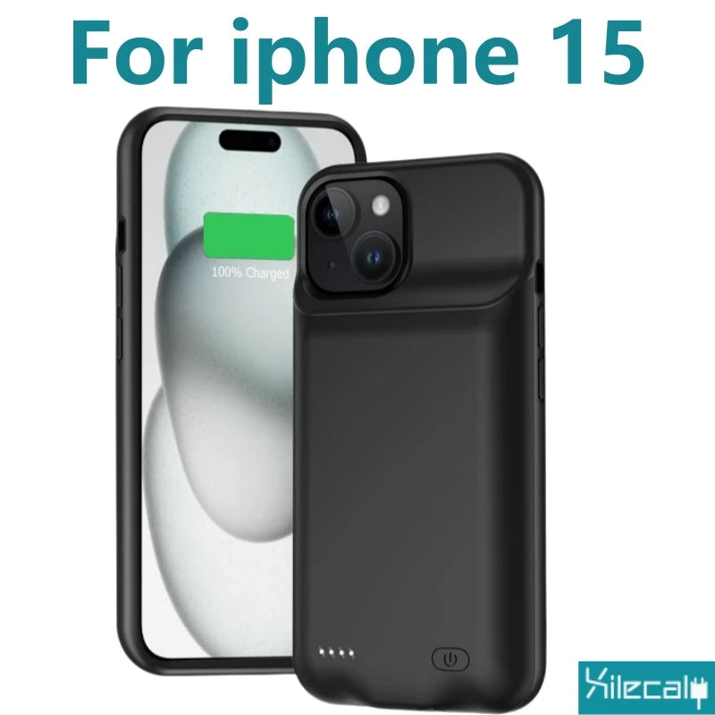 Xilecaly Portable Battery Case for iPhone 17 16 Pro Max 15Pro 13 14 12 mini Charging Case Battery Pack For iphone 7 8 6s SE 2 3