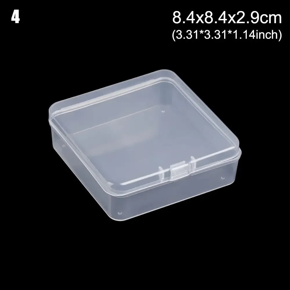 Mini Plastic Box Rectangular Translucent Packing Box Dustproof Durable Strong Jewelry Button Sundries Storage Case Container