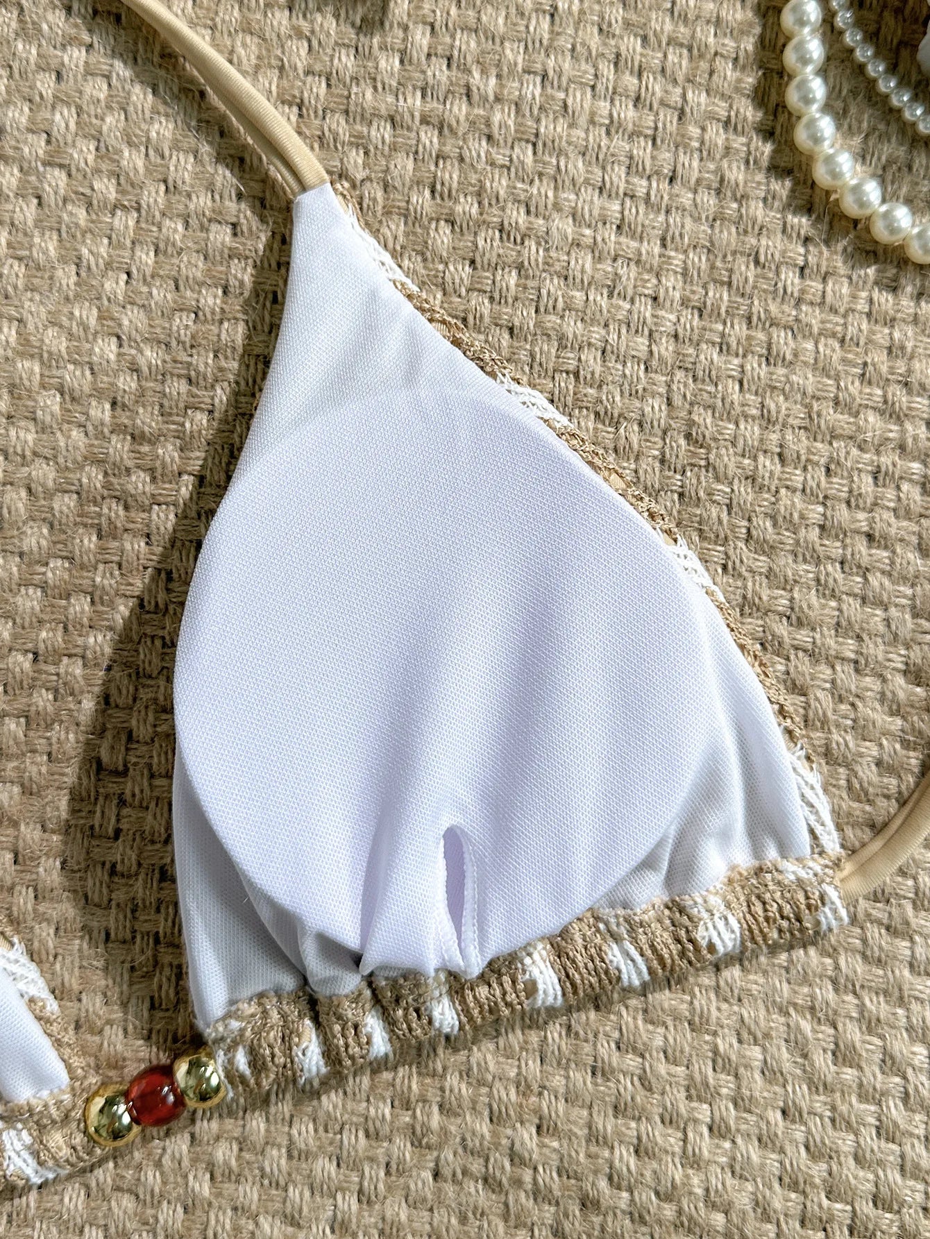 2026 Summer Women's Striped Knitted Solid Color Bikini Set Sexy Fashion Beach Vacation Bandage Swimsuit