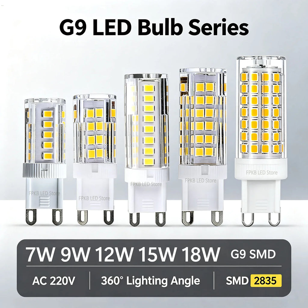 G9 LED Lamp 7W 9W 12W 15W 18W AC 220V Led Bulb SMD 2835 G9 Light Replace 30/40W Halogen Lamp Light for Home Useful Corn Light