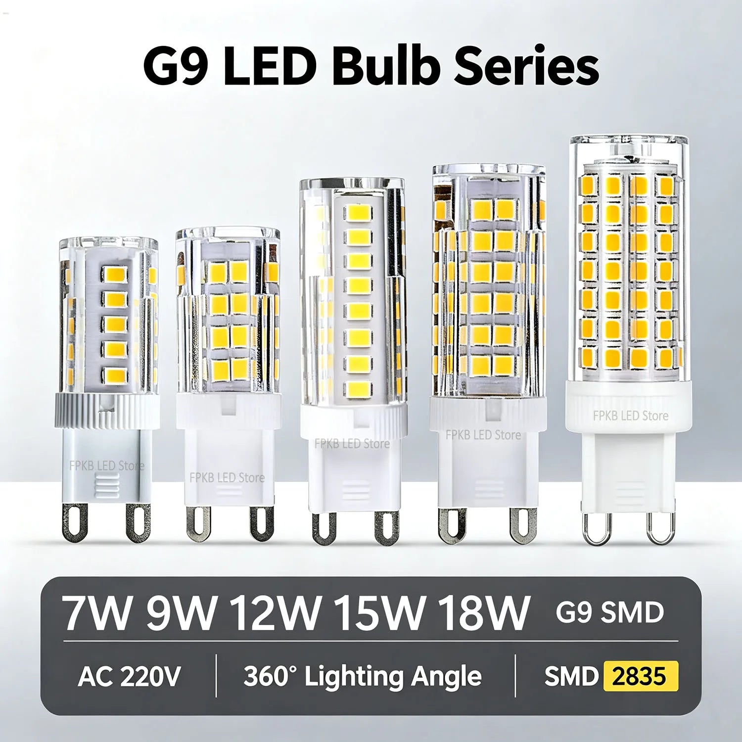 G9 LED Lamp 7W 9W 12W 15W 18W AC 220V Led Bulb SMD 2835 G9 Light Replace 30/40W Halogen Lamp Light for Home Useful Corn Light