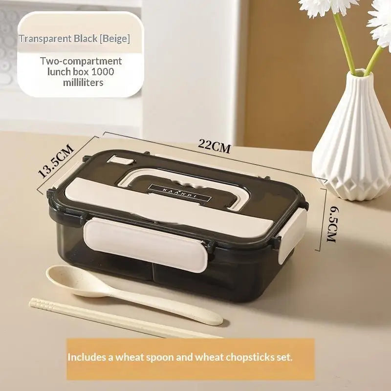 2/3 Compartment Bento Lunch Box With Leak Proof Lids Food Grade Material For Work School Travel Daily Meal Prep