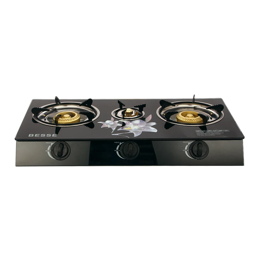 Factory Wholesale 3 burner Home Kitchen Stove Cook-top Table Stand Gas Cooker Use LPG