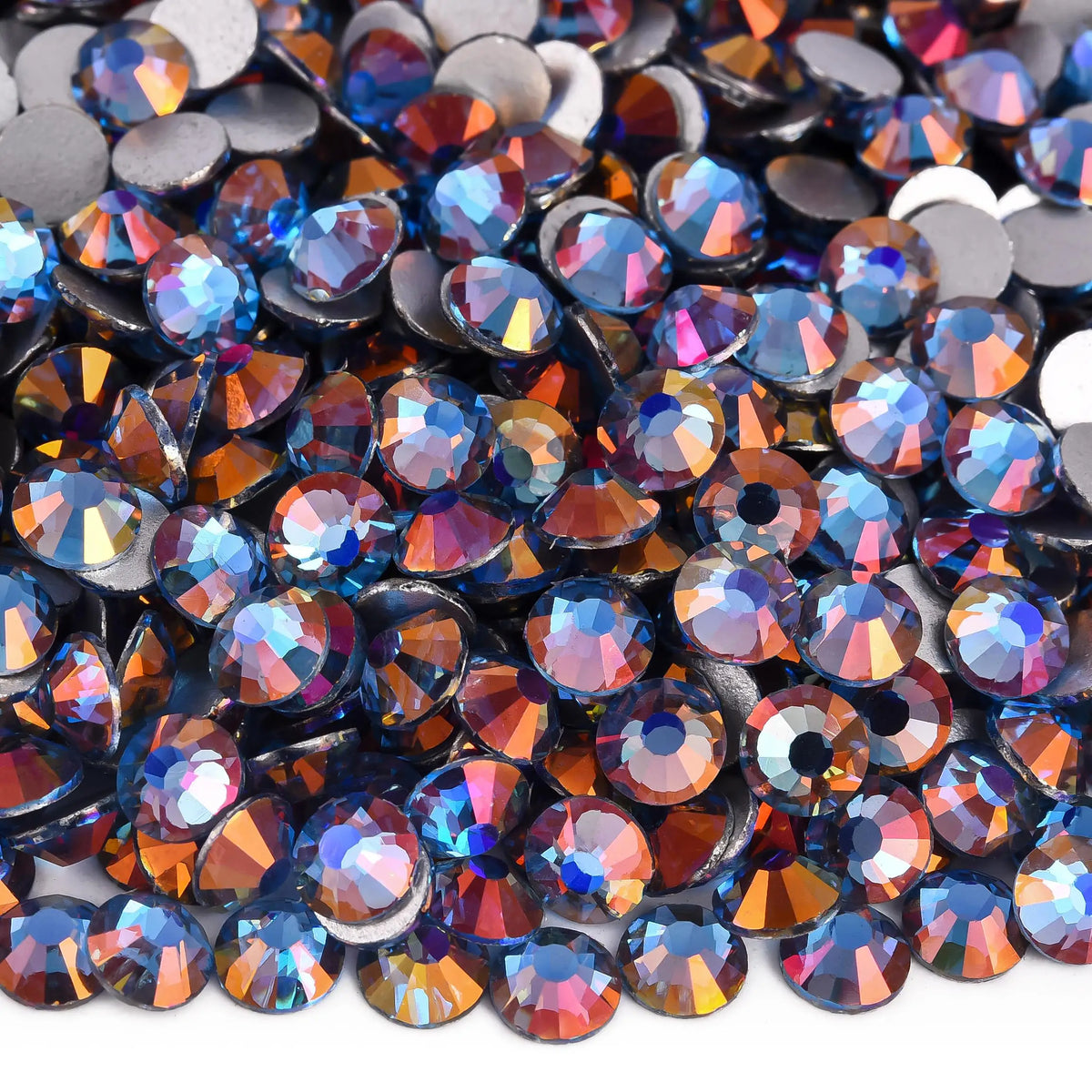 OLeeya SS6-SS30 Texture Blue Series Glitter Crystal Non Hotfix Rhinestones DIY Nails Strass Diamond For Dress Vestidos