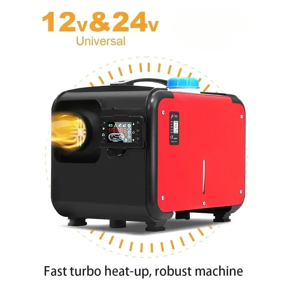 12V/24V/220V Air Parking Heater 5KW Car Diesel Heater LCD Remote Control Engine Preheater Warmer Heater for Car Truck Boat RV