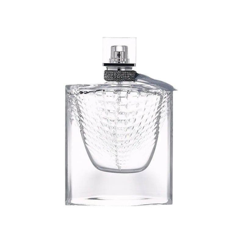 Bayonet Perfume Bottle 75ml Fish Scale Bottle with Silk Scarf Cap Transparent Glass Cosmetic Dispensing Empty Bottle