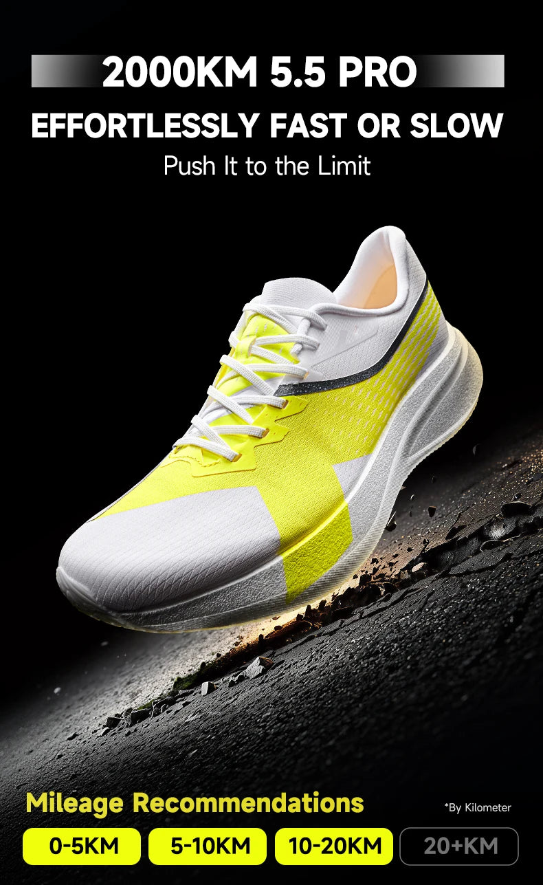 XTEP 2000KM 5.5 PRO Men Running Shoes Plate-free Racing Training Shoes with Cushioning and Water-repellent Finish 874419110062