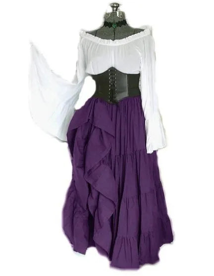 2025 New Party Long-sleeved Dress Women's Renaissance Medieval Clothing European and American