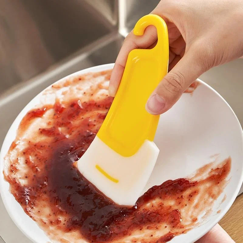 Cleaning Spatula Kitchen Scraper Soft Blade Scraper Brush Dirty Pan Pot Dishes Cleaner Tools Cooking Baking Tool Kitchen Gadget