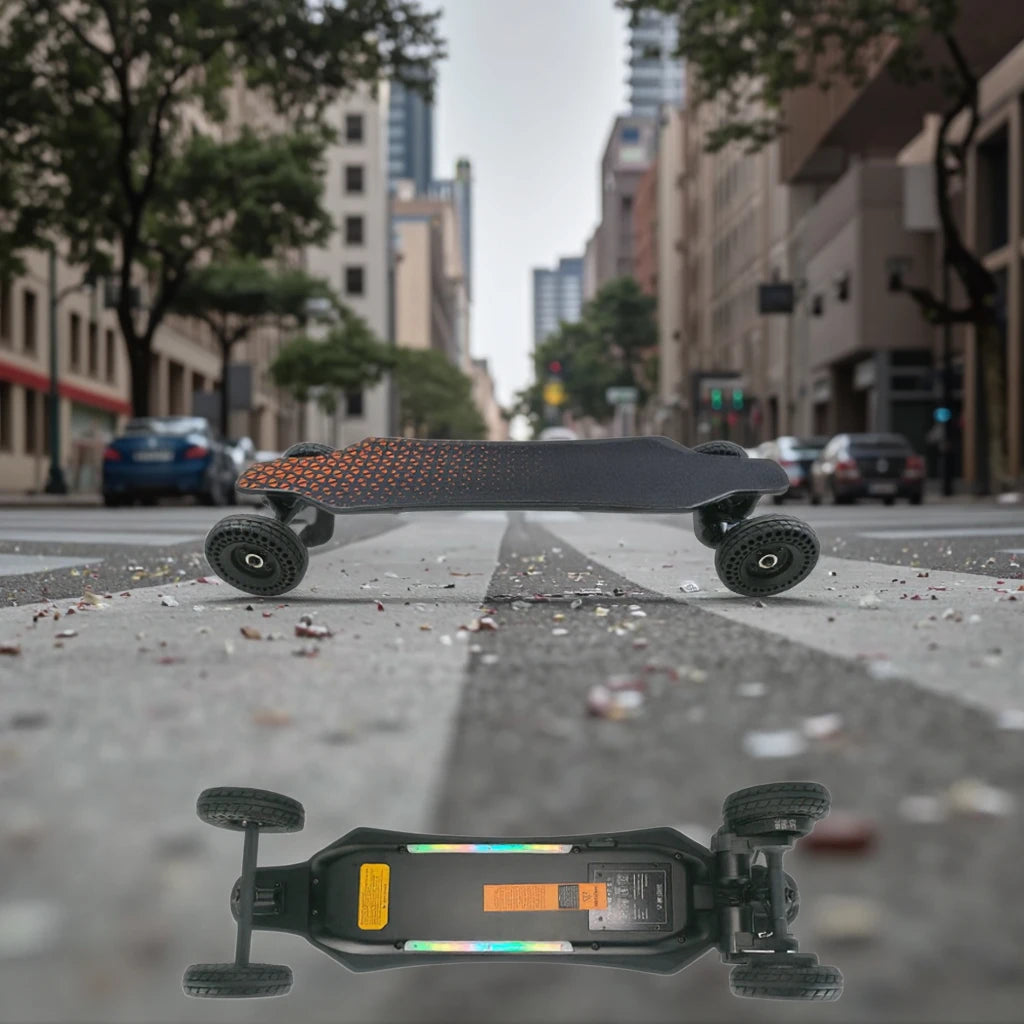Popular 2000W Endurance Electric Skateboard 4x4 Wheel 7500mAh Battery Hub Motor Road Ready Longboard Featuring Gravity Casting