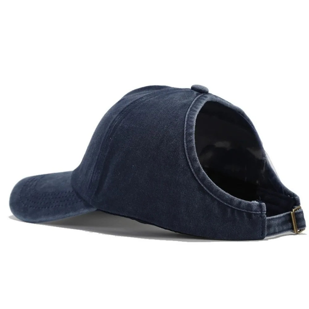 Visor Cap Solid Color Washed Baseball Cap Hip Hop Adjustable Empty Top Hat Snapback Cap Sunscreen Sun Protection Peaked Hat Men