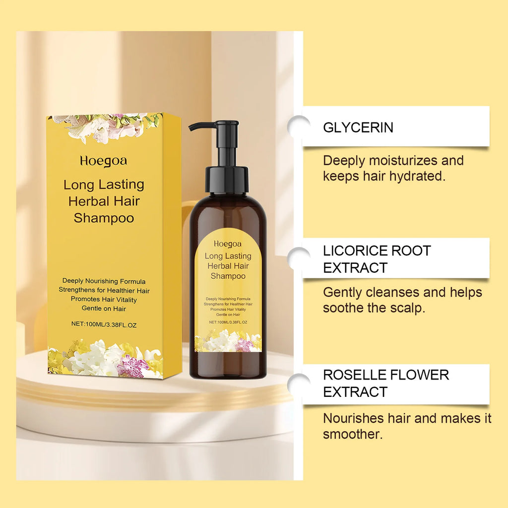 Jasmine Hair Nourishing Shampoo Repair Damaged Improve Thicken Scalp Irritating Treatment Control Dandruff Hair Growth Shampoo