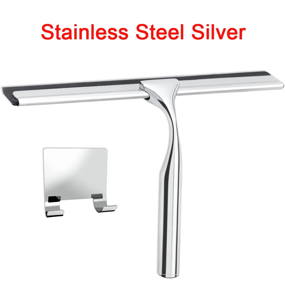Matte Black Silicone Squeegee Streak Free Cleaning Shower Squeegee for Glass Bathroom Shower Doors Mirrors Tiles Car Windows