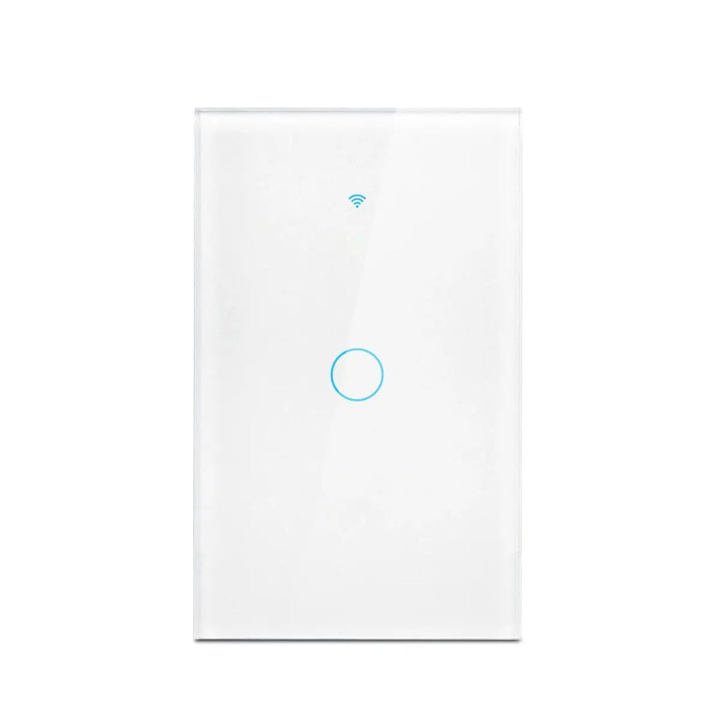 Smart Wifi Touch Switch Neutral Wire/No Neutral Wire Required US 1/2/3/4 Gang Light Switch Works with Tuya Smart Life App
