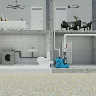Basement sewage lifting pump station integrated automatic toilet kitchen sewage pump